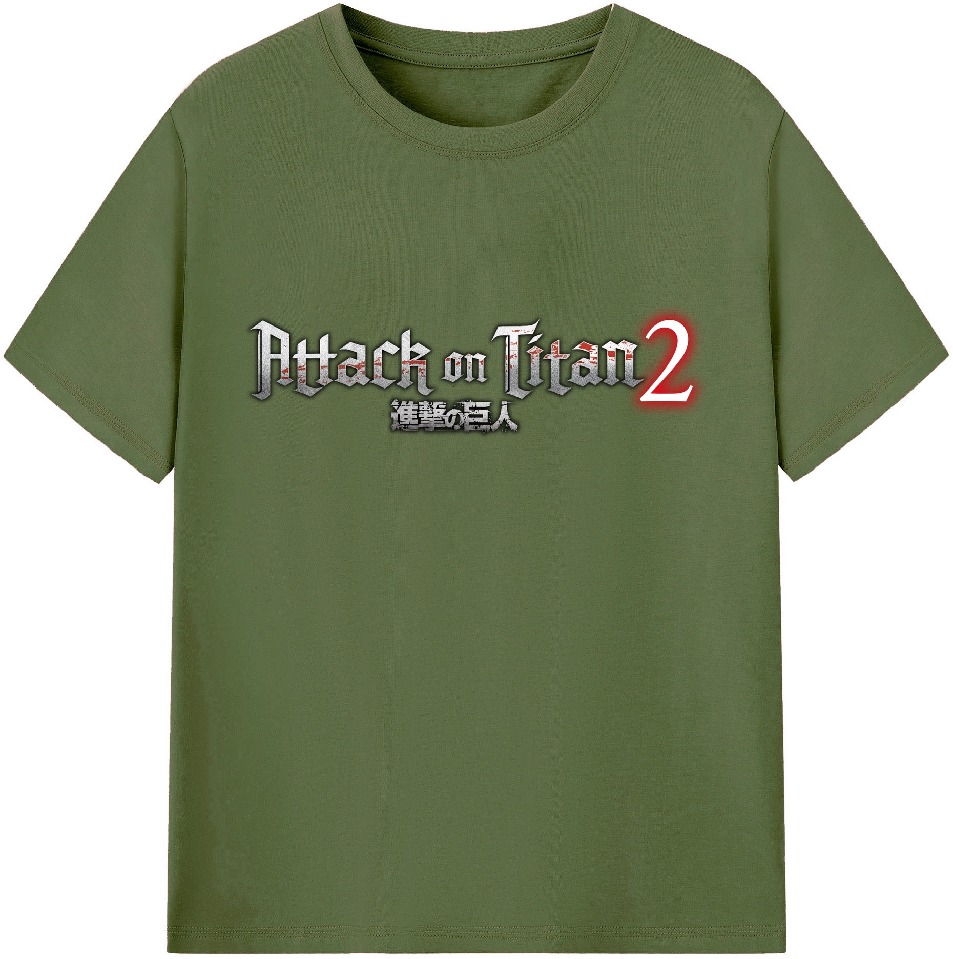 （画像用） 進撃の巨人 Attack on Titan 綿100％半袖Tシャツ（フロントプリント）